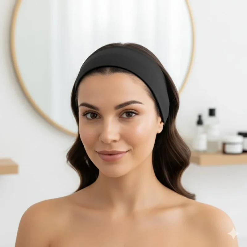 Kit 1 Faixas De Cabelo Slim Elástica Tiara Unissex Ideal Para Skincare E Uso Diário Leve C...