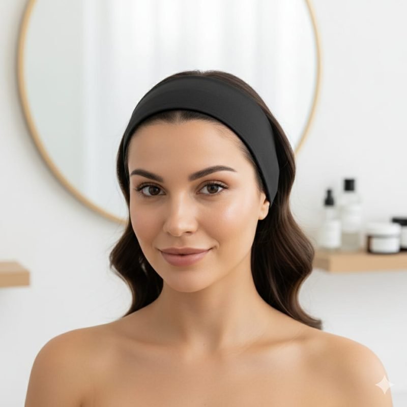 Kit 1 Faixas De Cabelo Slim Elástica Tiara Unissex Ideal Para Skincare E Uso Diário Leve C...