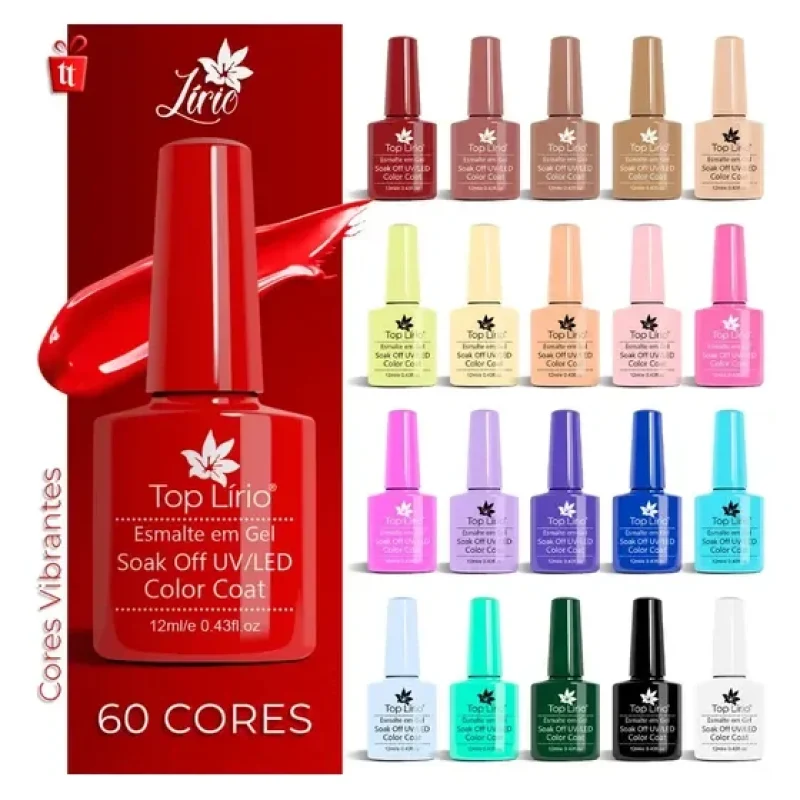 Kit 10 Esmaltes Unha Gel Polygel Manicure Pedicure Aleatória