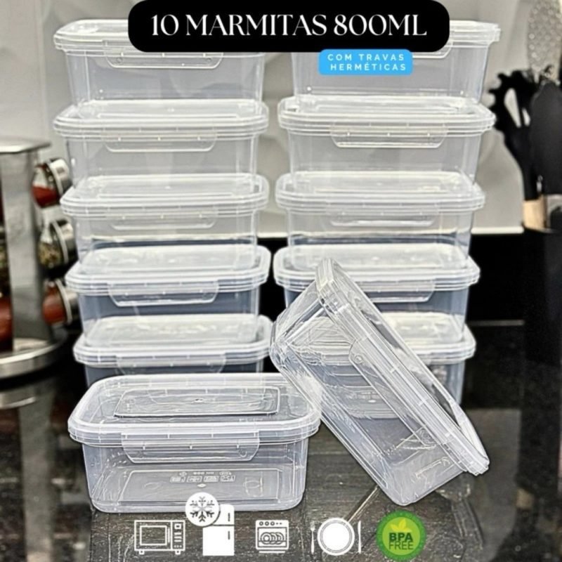 Kit-10-Marmita-conjunto-Potes-750ml-com-Travas-Laterais-BPA-FREE-Alimentos-organizadores_voblKt