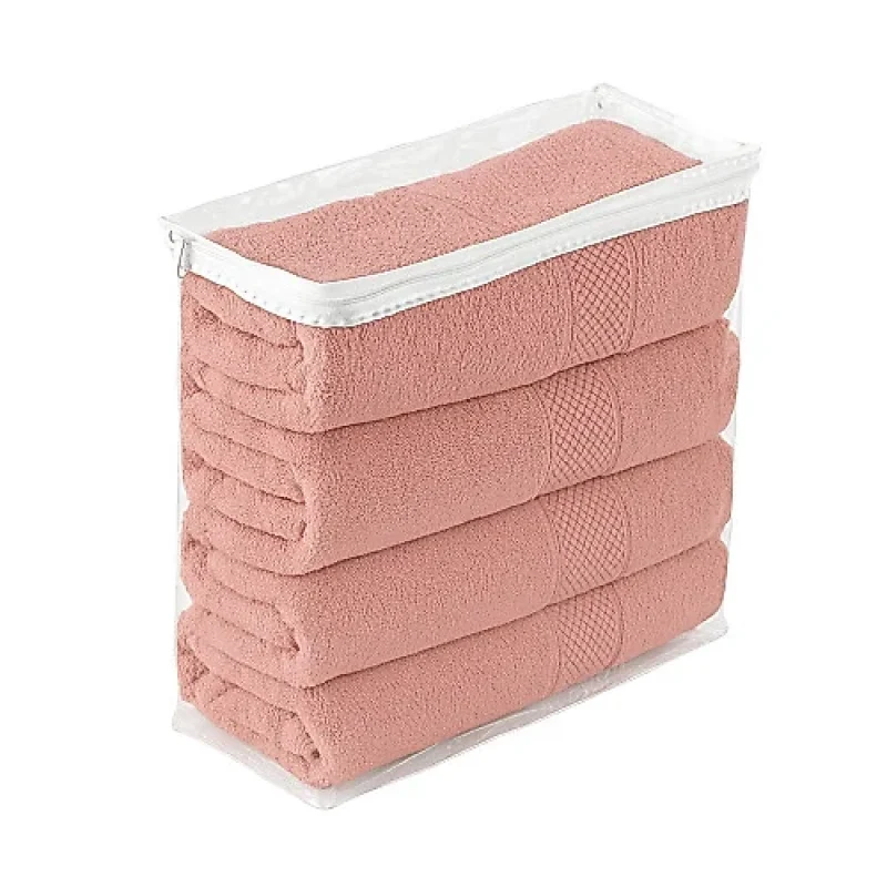 Kit 10 Saco Organizador para Toalhas de Banho e Lençol Pvc Guarda Roupa Armário