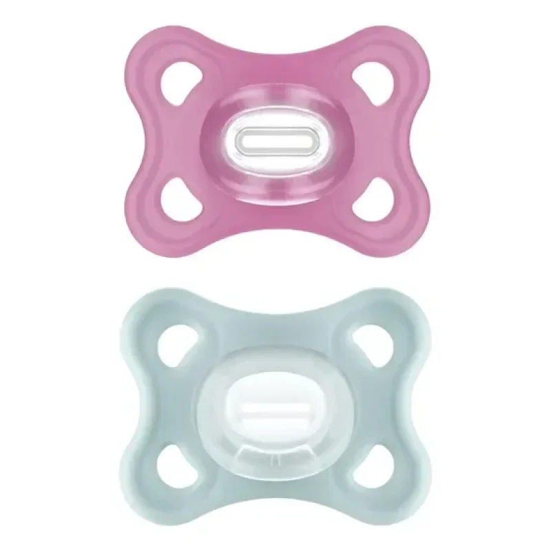 Kit 2 Chupetas Comfort 100% Silicone 0 à 6 Meses Rosa MAM