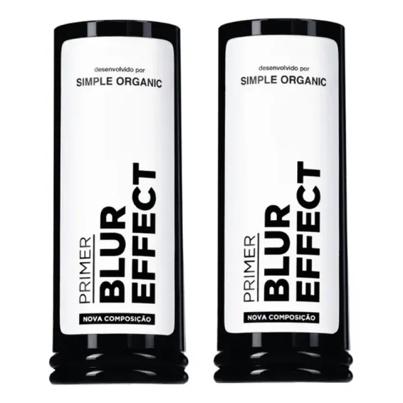 Kit 2 Primer Blur Aveludado Fixador Maquiagem Simple Organic Tom do primer Natural