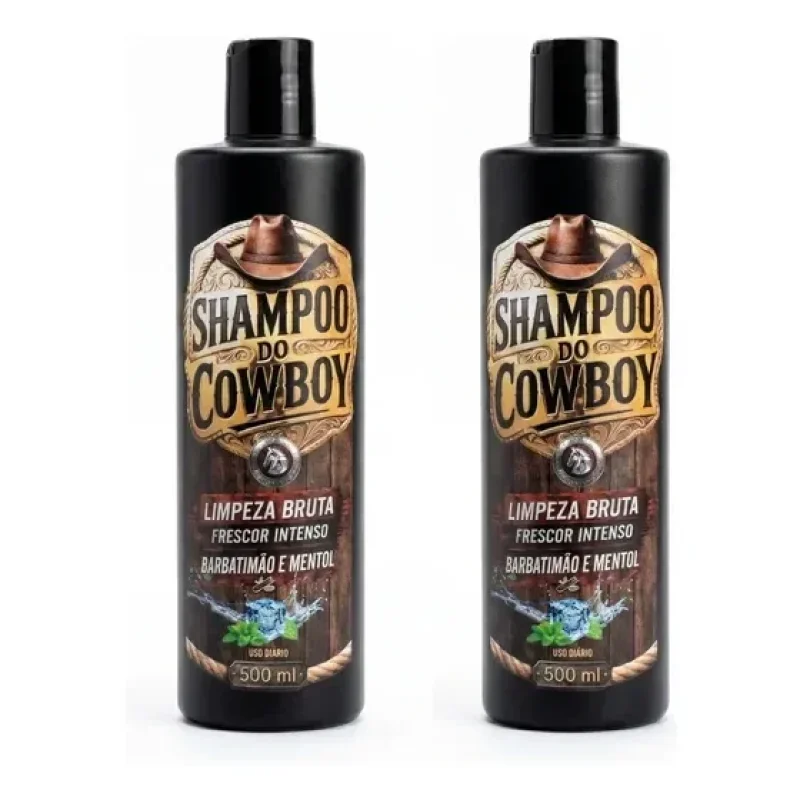 Kit 2 Shampoo Do Cowboy Masculino Brene Horse 500ml