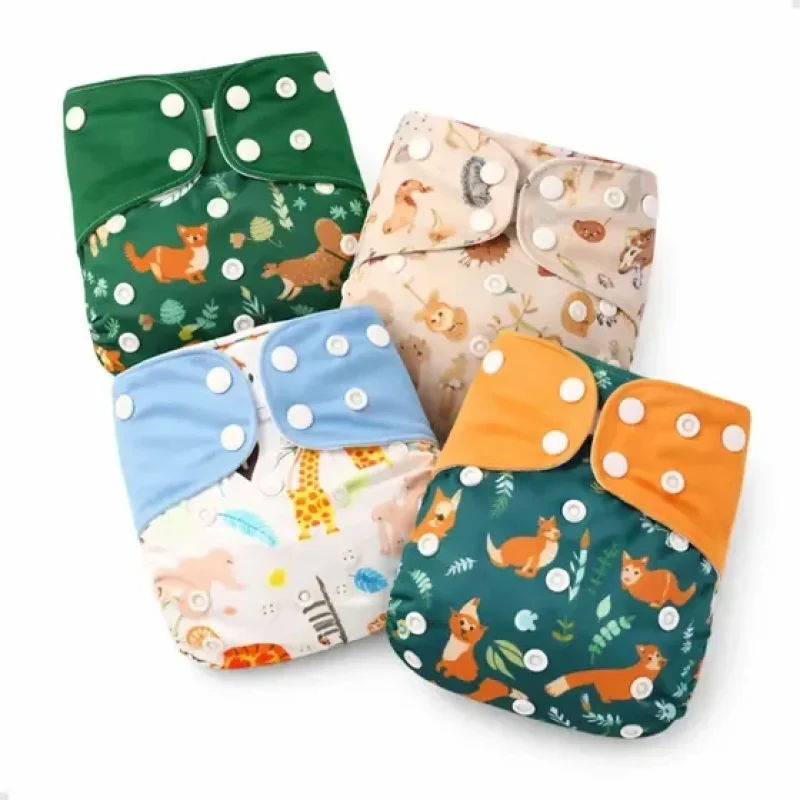 Kit 4 Fraldas Ecológicas Reutilizaveis Malana Eco Hipoalergênica Infantil Gênero Sem Gênero