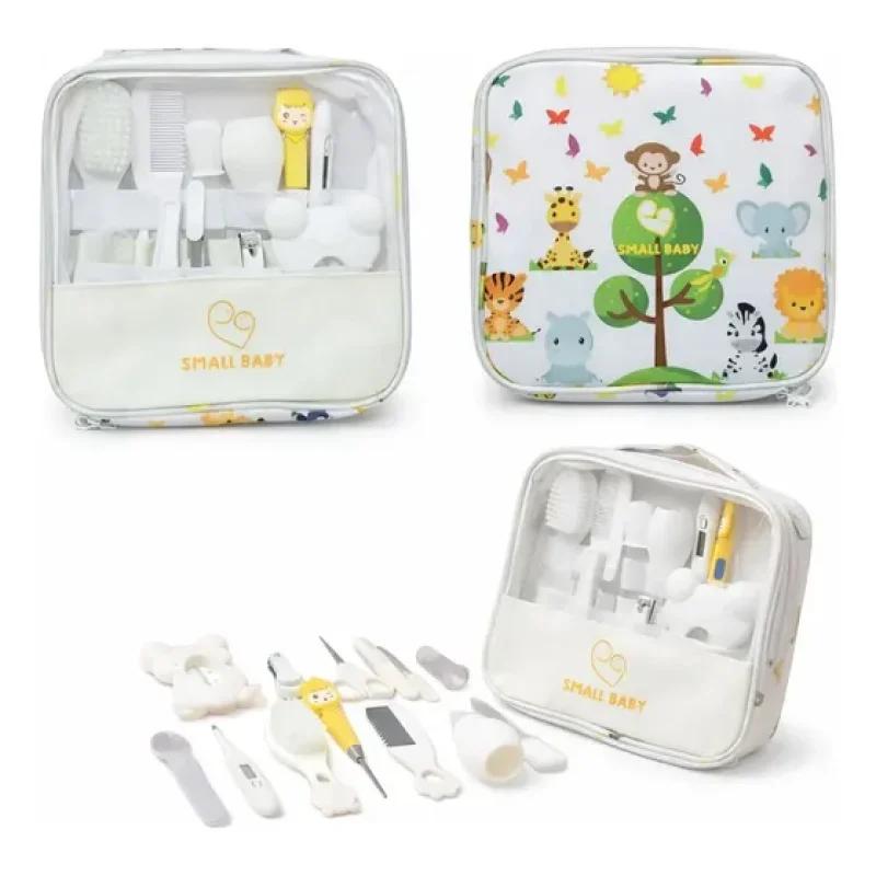 Kit Bebê Maternidade Conjunto Higiene 14 Peças Branco, Azul