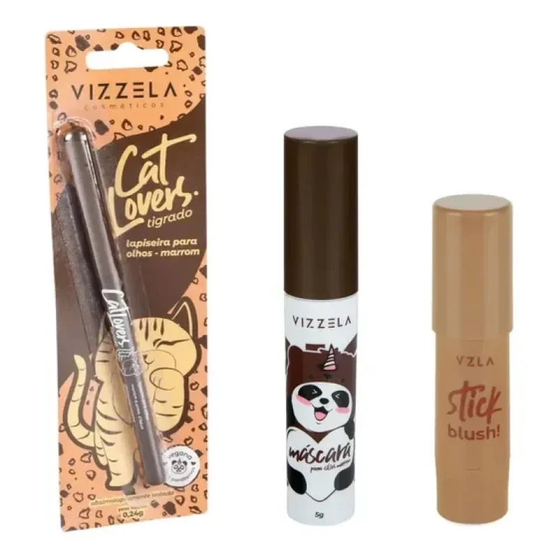 Kit Blush Stick Cinnamon + Lapiseira + Big No Panda Marrom