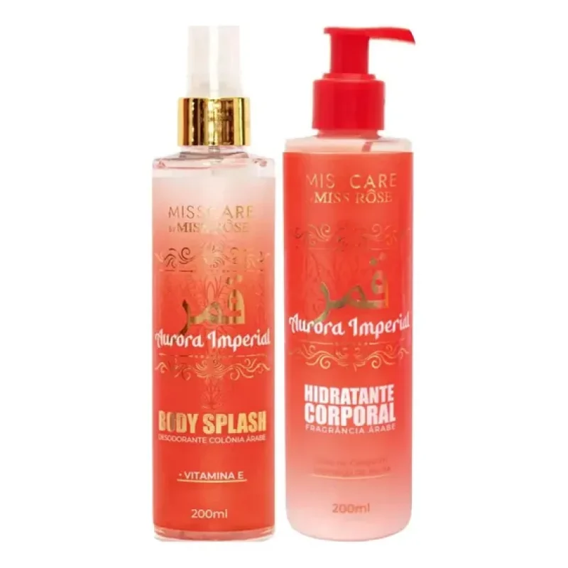 Kit Body Splash + Creme Hidratante Aurora Imperial Miss Rôse