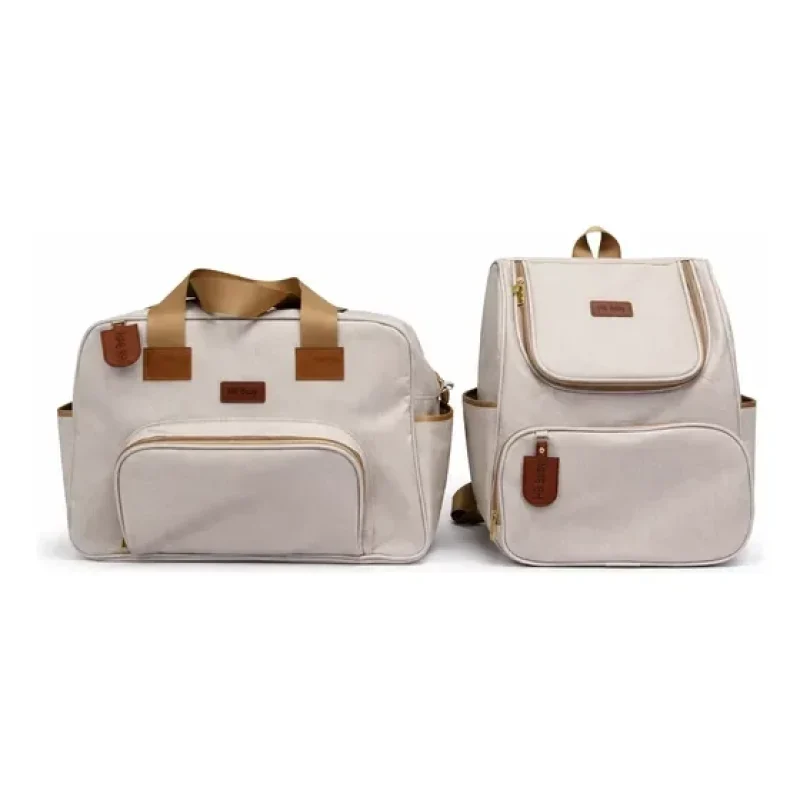 Kit Bolsa Maternidade Com Mochila Linho Saída Bebê