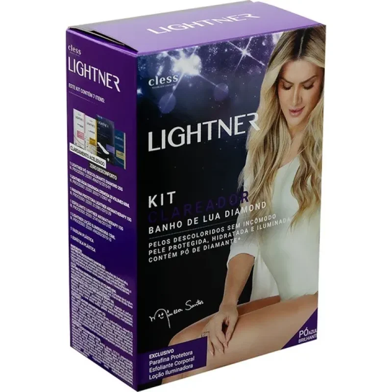 Kit Clareador De Pelos Banho De Lua Diamond Com Parafina