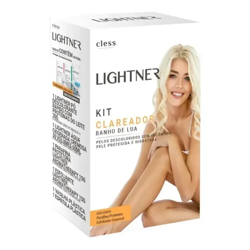 Kit Clareador De Pelos Descolorante Lightner Banho De Lua