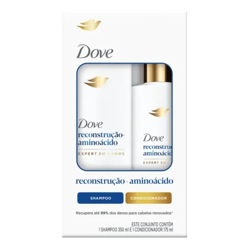 Kit Dove Reconstrução + Aminoácido Shampoo E Condicionador