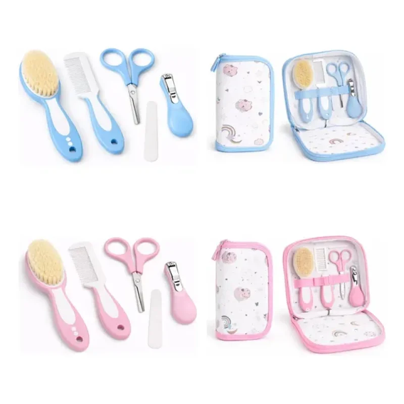 Kit Higiene Cuidados Saúde Bebê Recém Nascido Estojo 5 Peças