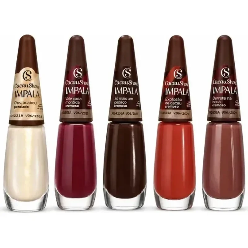 Kit Impala Cacau Show Completo Com 5 Esmaltes