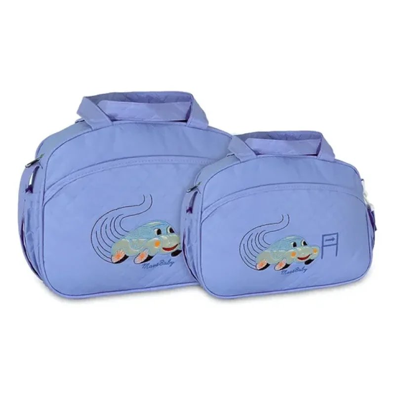 Kit Maternidade Frasqueira E Sacola Bordado 2 Peças Mave