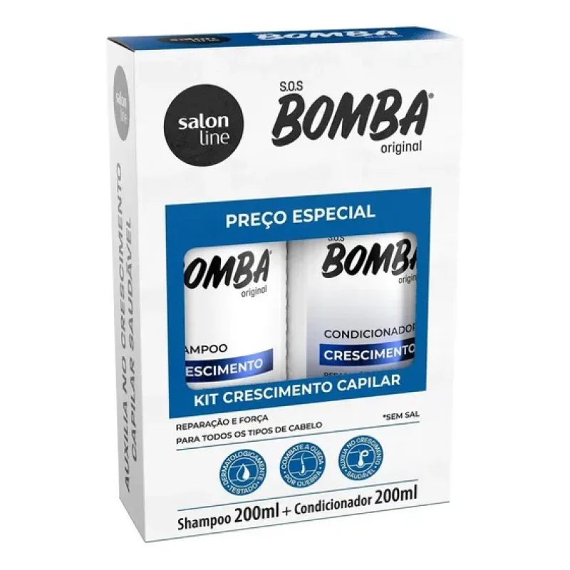 Kit Shampoo + Condicionador Sos Bomba Original 200ml