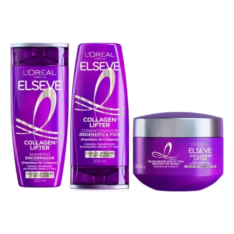 Kit Shampoo E Cond + Máscara Elseve Colágeno Lifter