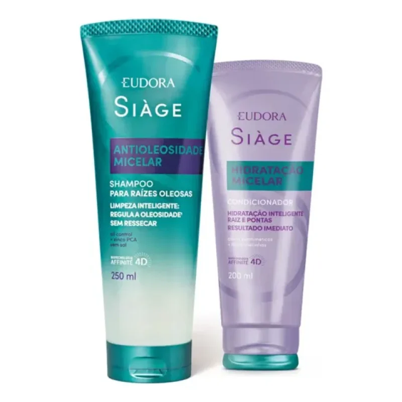 Kit Siage Shampoo Condicionador Micelar Anti Oleosidade