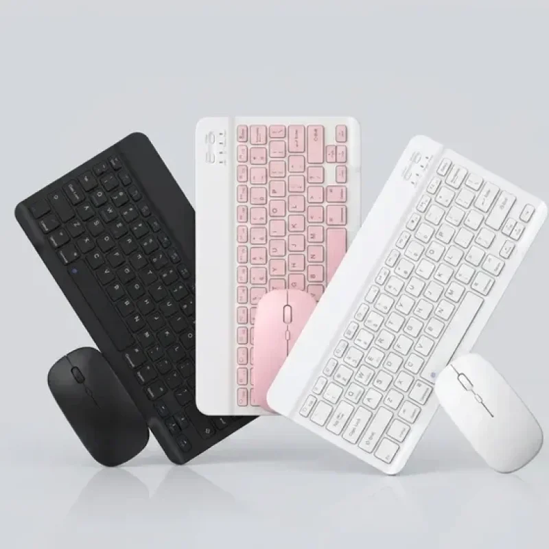 Kit Teclado Mouse Sem Fio Bluetooth Slim Notebook Tablet Pc