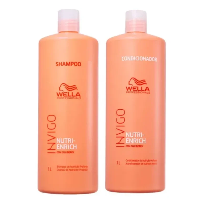 Kit Wella Invigo Nutri Enrich Shampoo 1000ml + Cond 1000ml