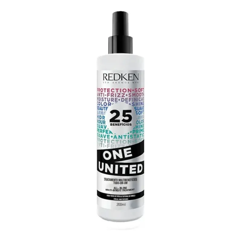 Leave-in com Proteção Térmica até 230°C, Tratamento Multibenefícios, Antifrizz e Condicionamento Leve sem Pesar, One United Redken 200ml