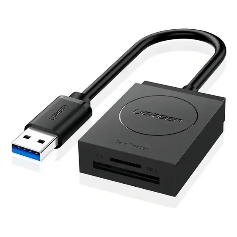Leitor De Cartão Ugreen Usb 3.0 Para Sd + Tf