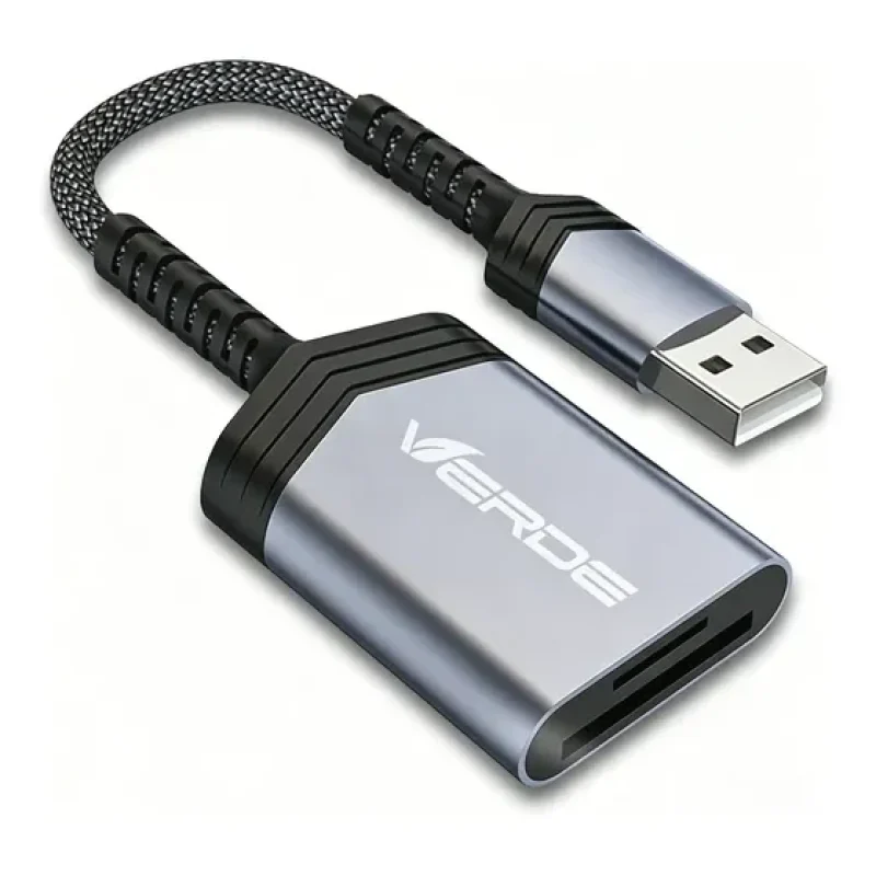 Leitor De Cartão Verde De Memória Usb 3.0 Para Sd + Tf