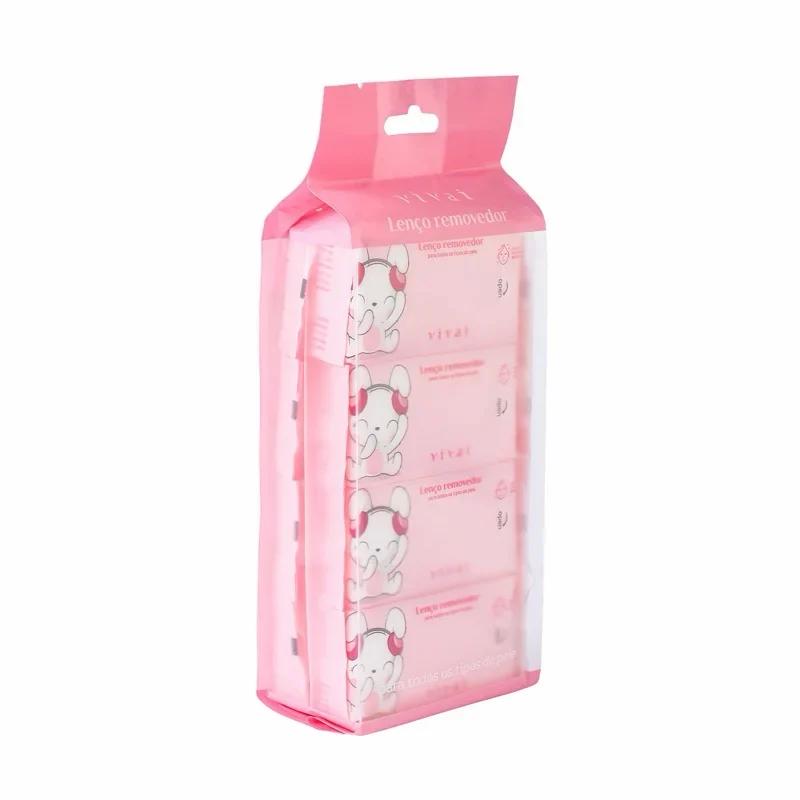 Lenço Demaquilante Vivai Kit Removedor de Maquiagem Umedecido Mini Portátil Fofo Limpeza d...