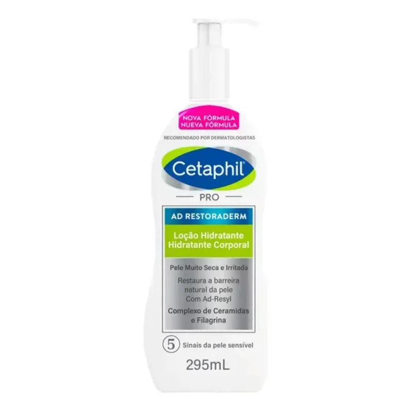 Loção Hidratante Corporal e Facial Pele com Tendência Atópica Pro Ad Restoraderm 295ml Cetaphil