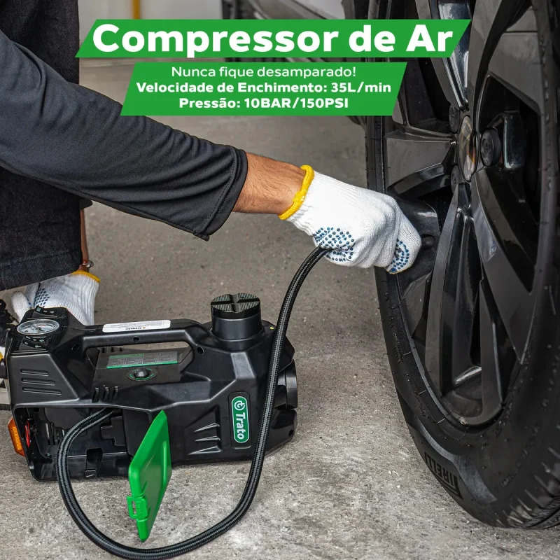 Kit Macaco Elétrico Hidráulico TMAC5 6 em 1 5t 12v