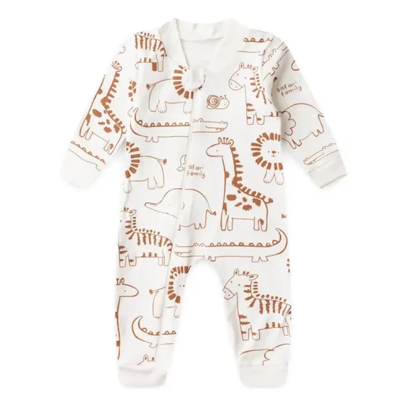 Macacão Bebê Fofuxo Suedine Estampado Com Zíper (rn/p/m/g)
