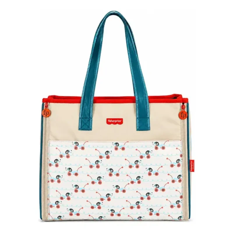 Mala Bolsa Maternidade Fisher-price Bebê Grande Bege