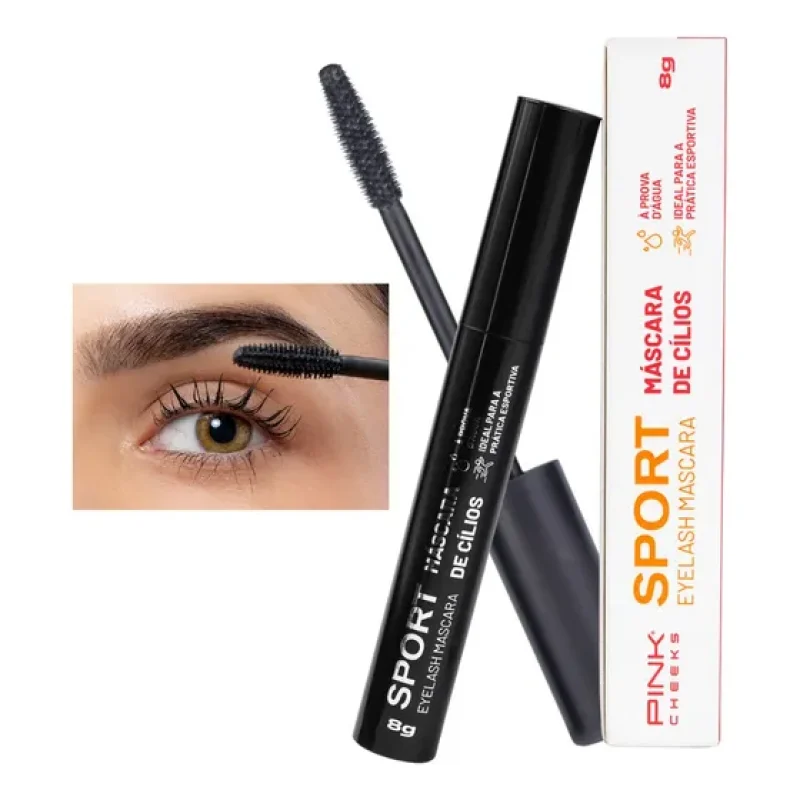 Máscara De Cílios Sport Eyelash Pink Cheeks 8g Super Rimel Cor Preto