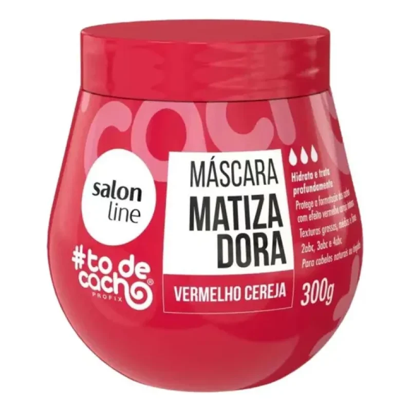Máscara Matizadora Vermelho Cereja 300g Todecacho Salon Line