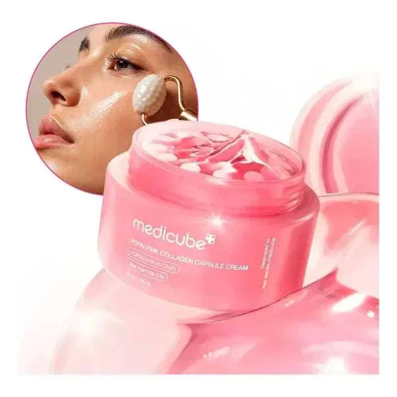 Medicube Pdrn Pink Collagen Capsulado Cream Todo Tipo De Pele Dia/noite C/Brindes Hannity Cosmeticos