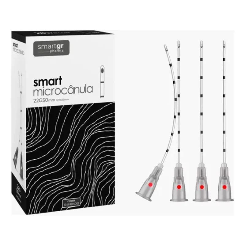 Microcânula 22g x 50mm Caixa 10 Unidades - Smart GR