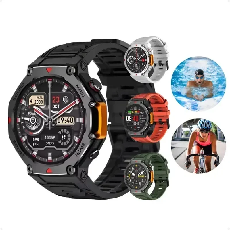 Microwear Smartwatch Gps 5atm Prova D'água Esportivo Ma31 Caixa Preto