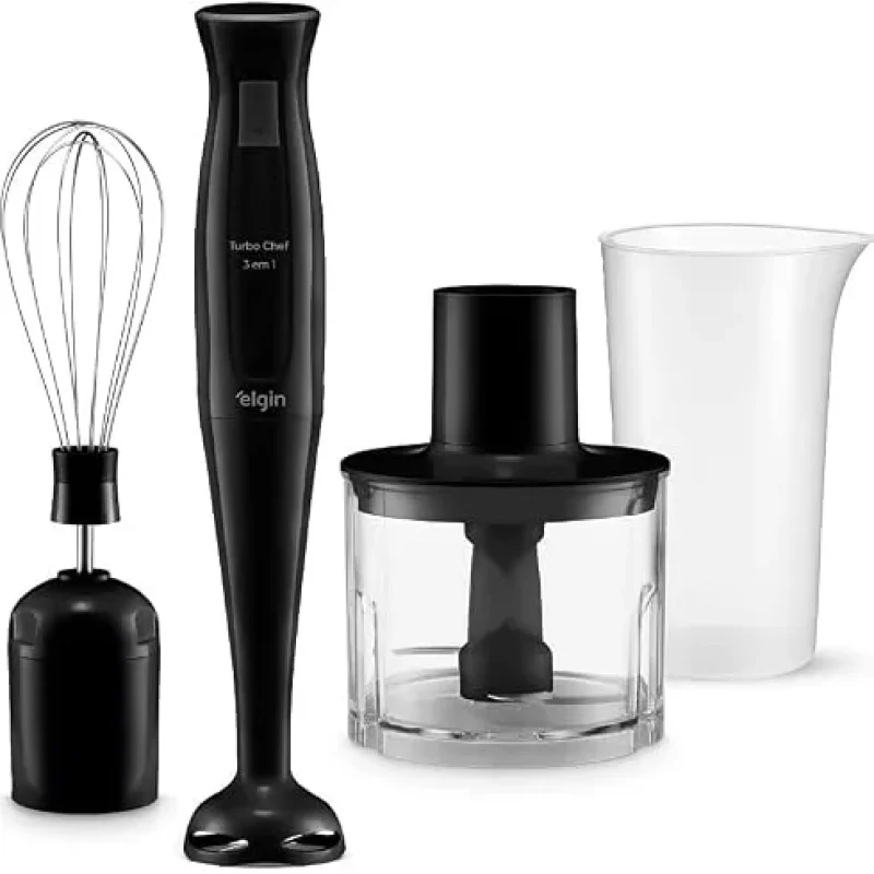 Mixer Vertical Turbo Chef Elgin 3 em 1 200W Preto 220v
