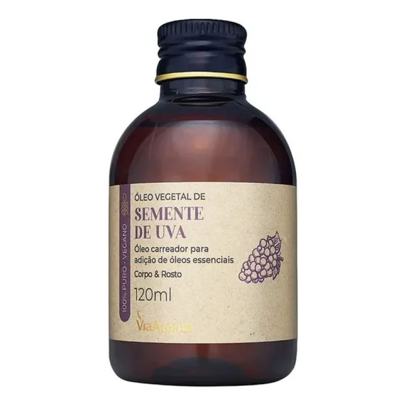 Óleo Vegetal Semente de Uva Via Aroma - 120ml