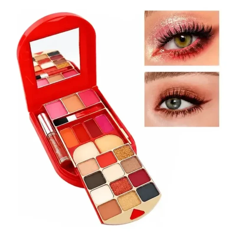 Paleta De Sombras Kit Maquiagem Colorida Completo Duradoura