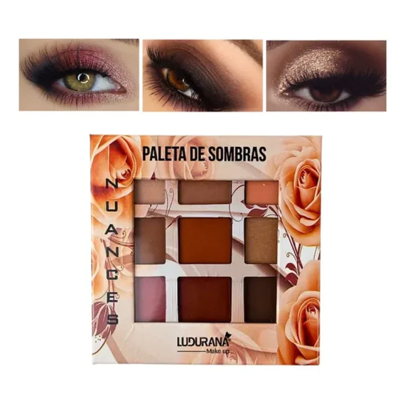 Paleta De Sombras Nuances 9 Cores - Ludurana