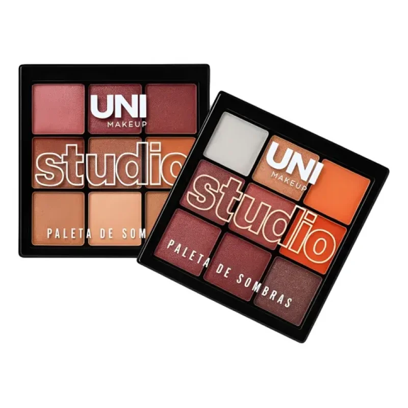 Paleta Sombras Studio 09 Cores Vivas Cintilantes Uni Makeup