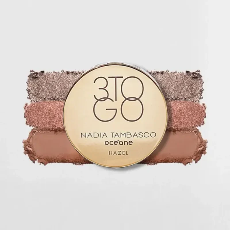 Paleta de Sombras Océane Nádia Tambasco 3 Tons HAZEL Cintilante/Matte