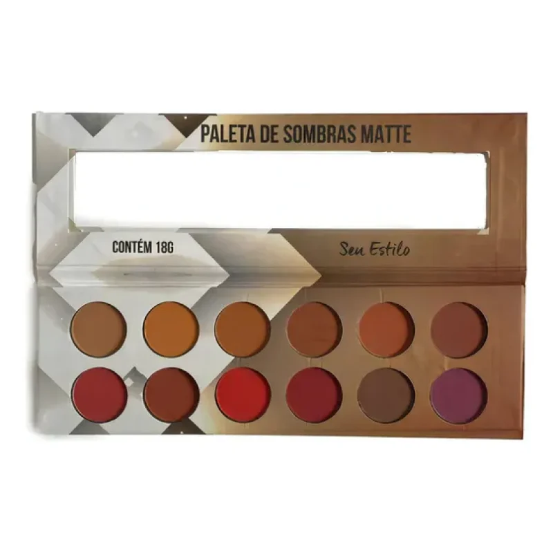 Paleta sombras matte luxo Ludurana 12 cores maquiagem cor da sombra diversas
