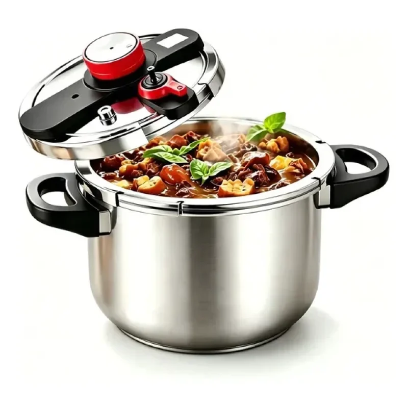 Panela De Pressão Inox Para Fogão A Gás E Indução 8 Litros