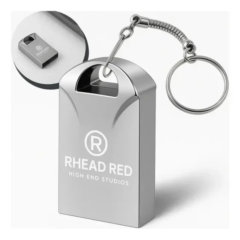 Pen Drive 32gb Mini Usb 2.0 Chaveiro Metalico Resistente Alta Velocidade Seguro Capacidade Capacidade Ótima 32gb De Armazenamento Pc Notebook Cor Prateado