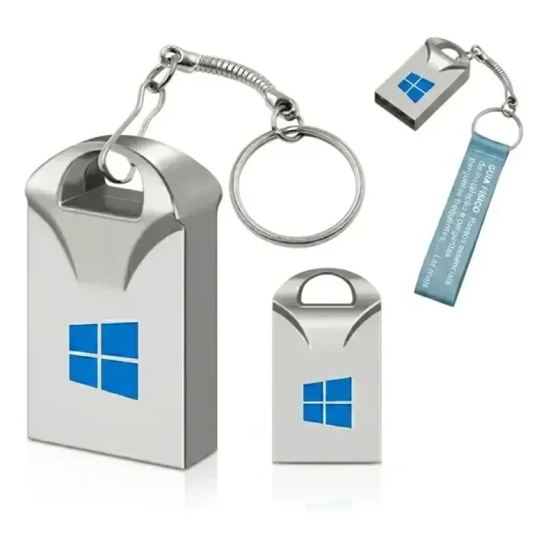 Pendrive Bootável Windows 10/11 Instalação Fácil+guia Físico Cor Cinza Windows 11