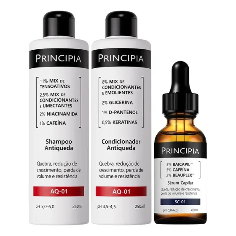 Principia Kit Antiqueda Trio Shampoo + Condicionar + Sc-01