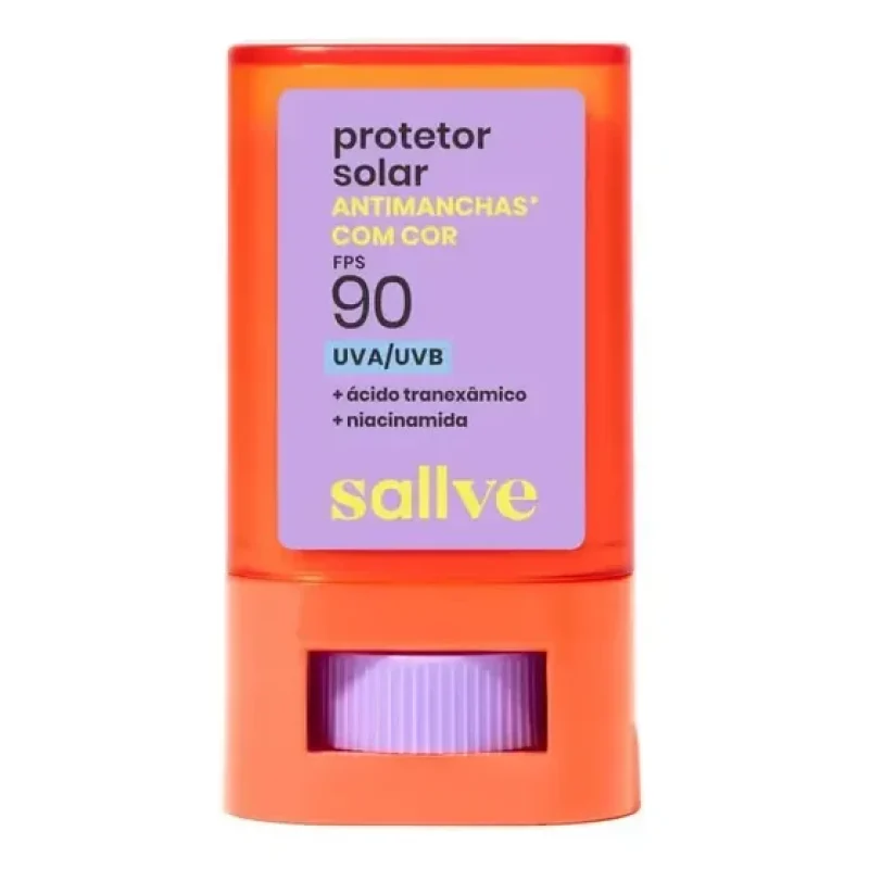 Protetor Solar Bastão Fps90 Com Cor 3 15g Sallve