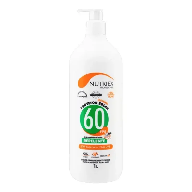 Protetor Solar Creme Nutriex Profissional Repelente FPS 60 1L Corpo